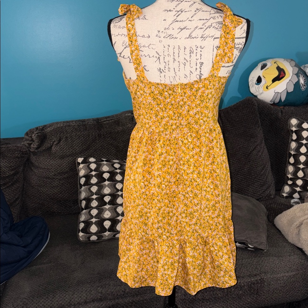 π4 for $20 Shein Tie Shoulder Straps Ruffle Hem Cami Mini Dress, Small - Picture 4 of 7